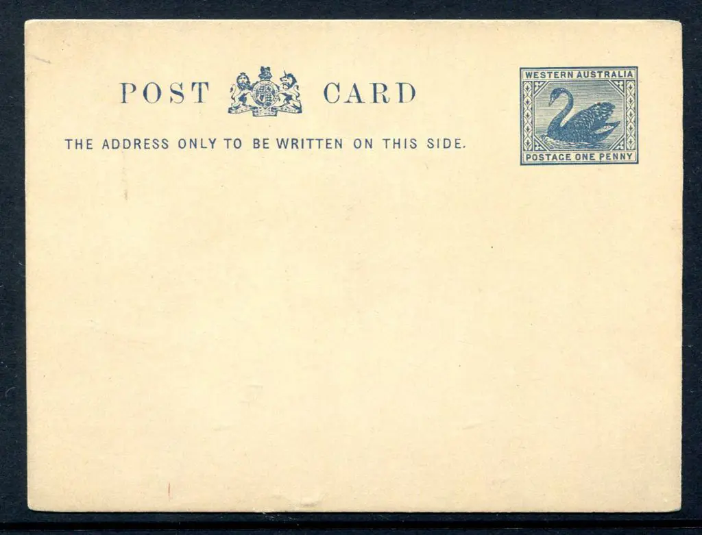 1909 1d slate blue Postcard on unsurfaced paper ... Image 1++