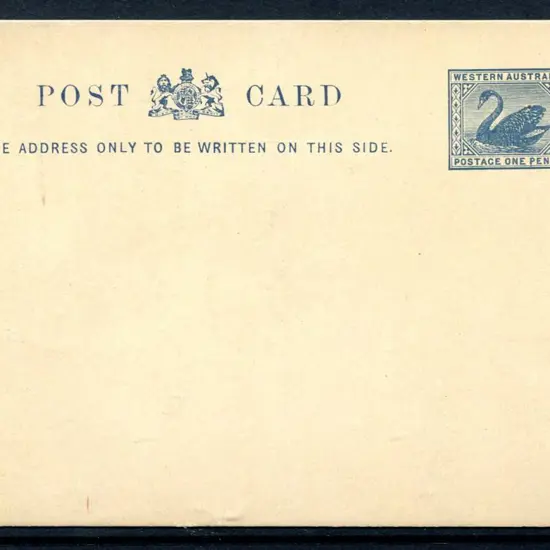 1909 1d slate blue Postcard on unsurfaced paper ...