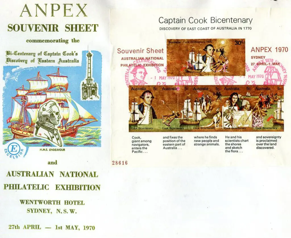 1970 (1st May) Cook M/S ovptd ANPEX on large ... Image 1++