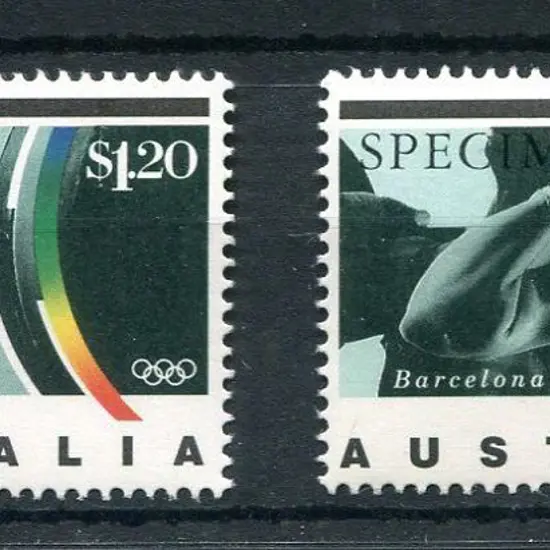 1992 $1.20 Weightlifting Barcelona Olympics with ...