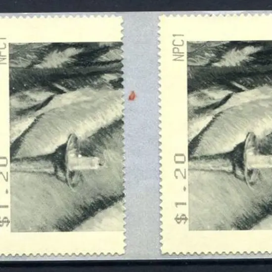 1993 CPS black dummy trial labels strip of 4 with ...