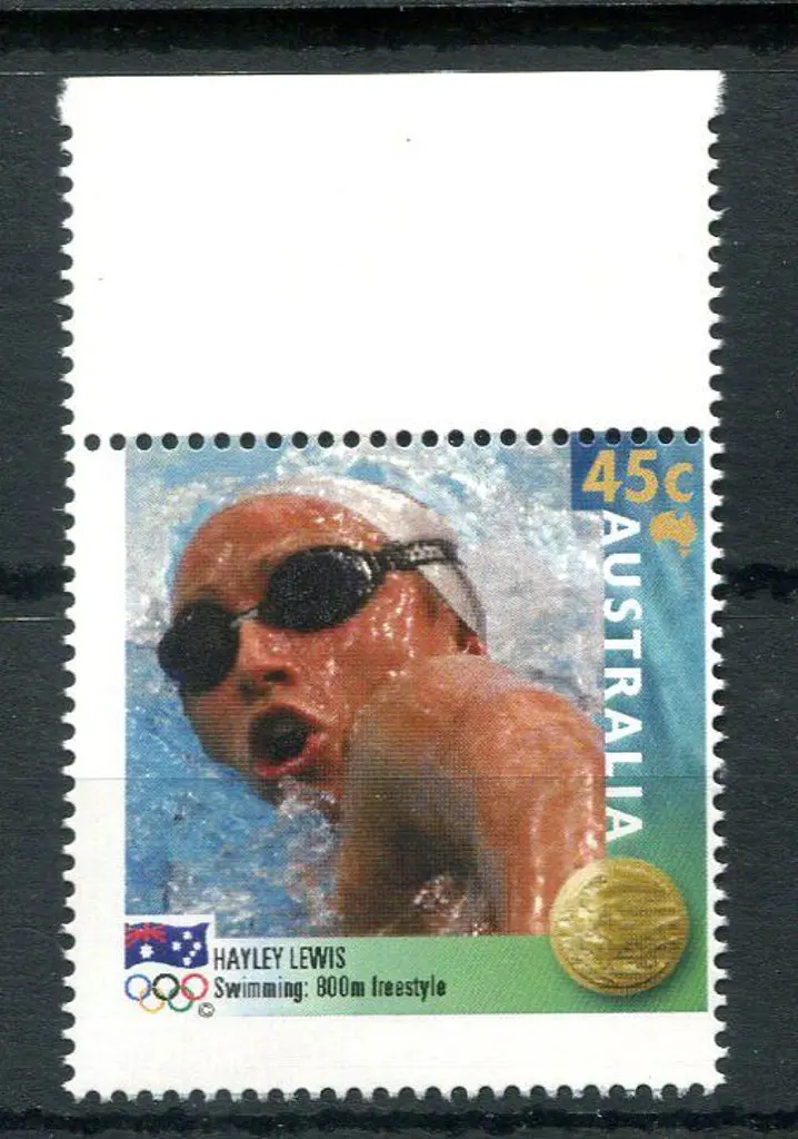 2000 Olympic Gold Medallists 45c essay featuring ... Image 1++