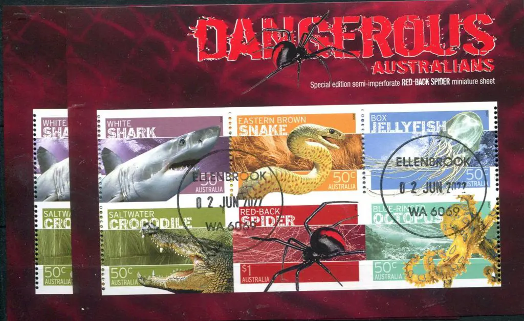 2006 Dangerous Australians Spider M/S's containing ... Image 1++