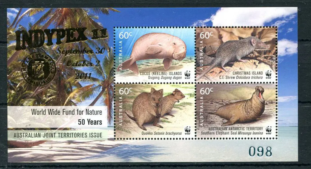 2011 WWF 50 Years Joint Territories M/S ovptd ... Image 1++