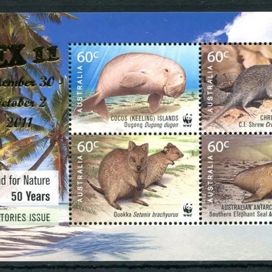 2011 WWF 50 Years Joint Territories M/S ovptd ...