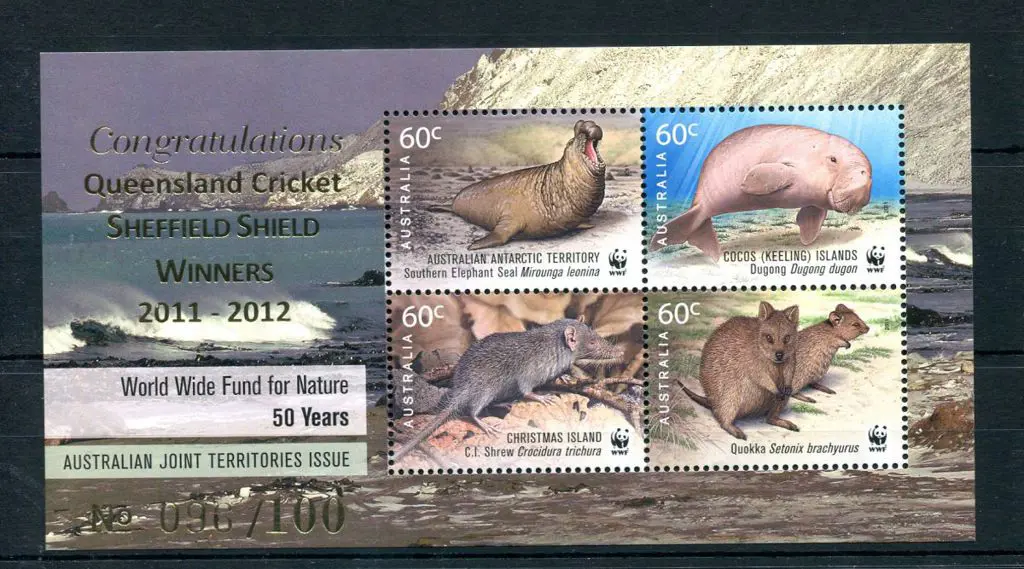 2011 WWF M/S ovptd "Congratulations Queensland ... Image 1++