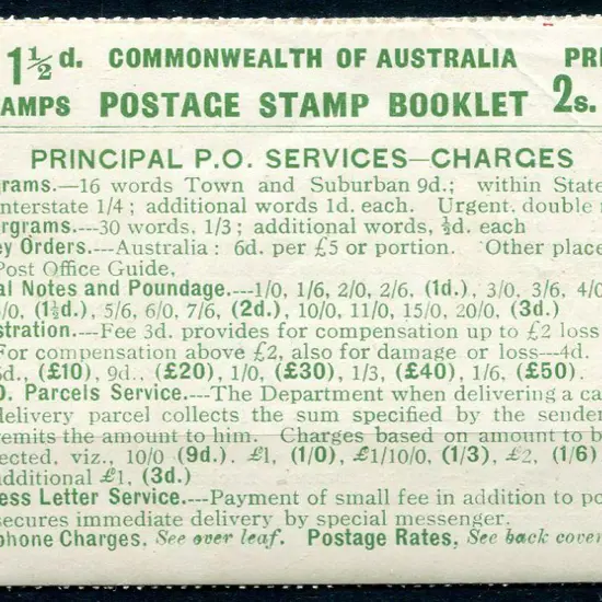 1928 2/3d booklet with 1½d scarlet KGV small mult ...