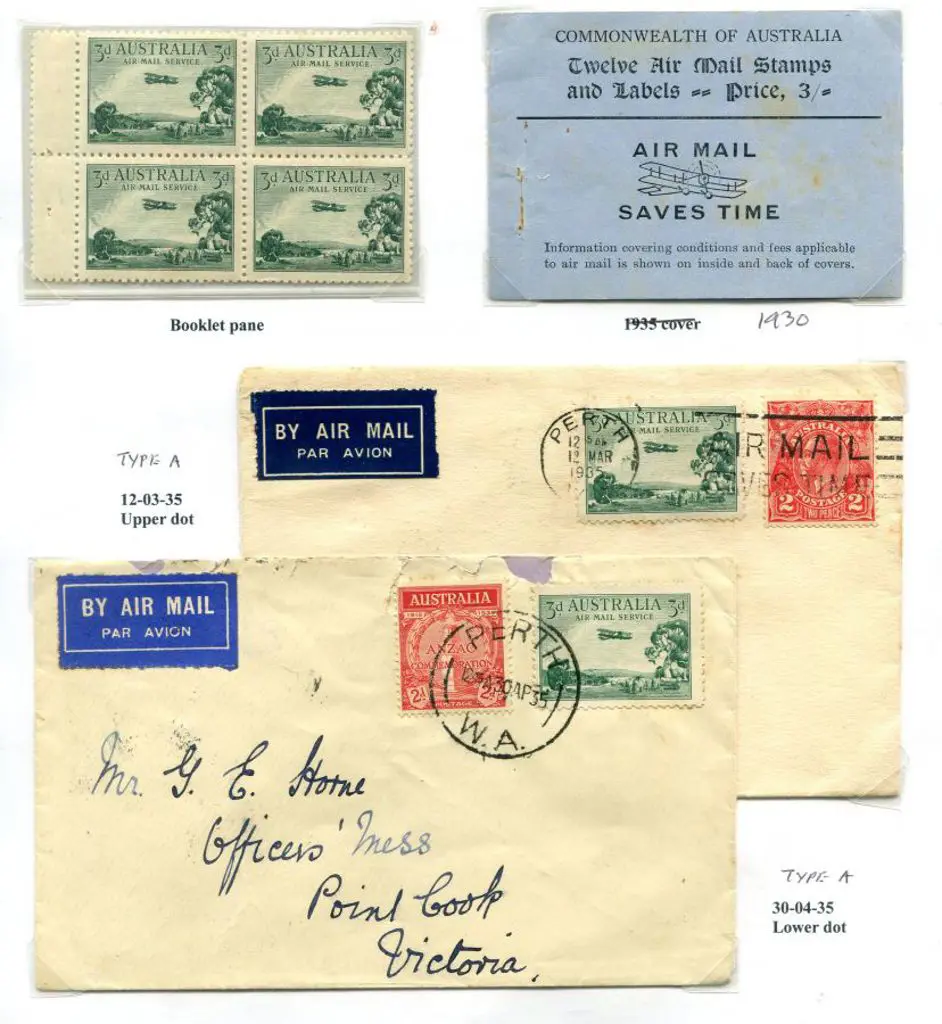 1930 3/- "AIRMAIL SAVES TIME" empty booklet cover ... Image 1++