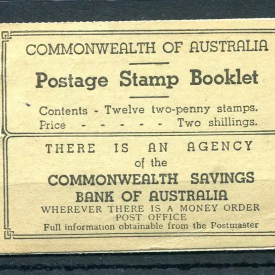 1935/38 2/- black on green cover with "Rates of ...