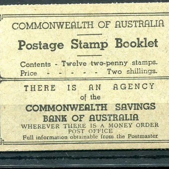 1935/38 2/- black on green cover with 2d KGVI ...