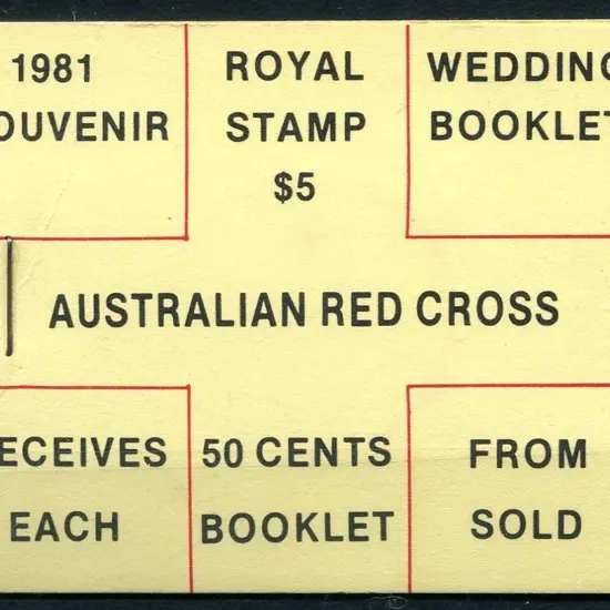 1981 $5 "Royal Wedding Booklet" with printed ...