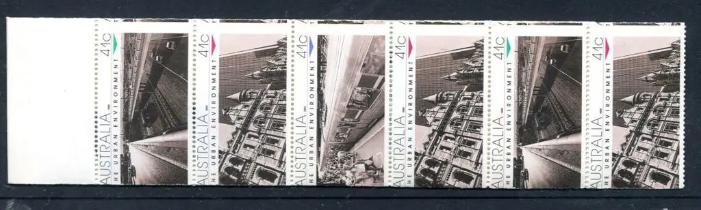 1989 $3 Urban Environment booklet miscut by 3mm ... Image 1++