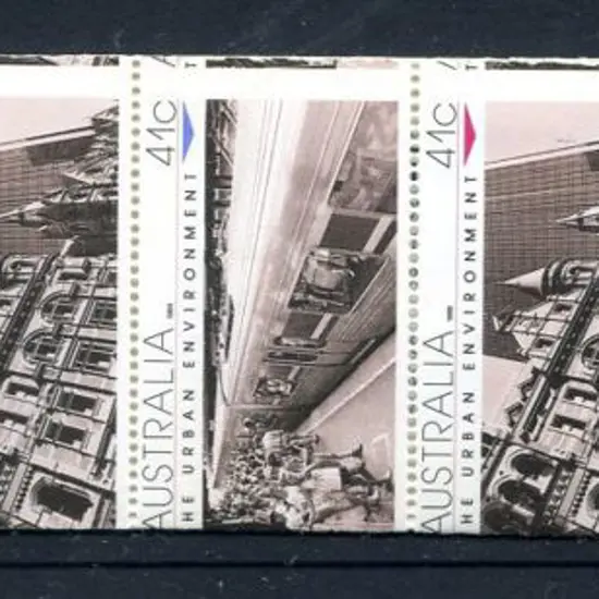 1989 $3 Urban Environment booklet miscut by 3mm ...