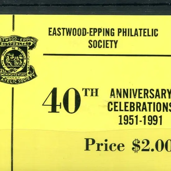 1991 $2 Eastwood-Epping Philatelic Society 40th ...