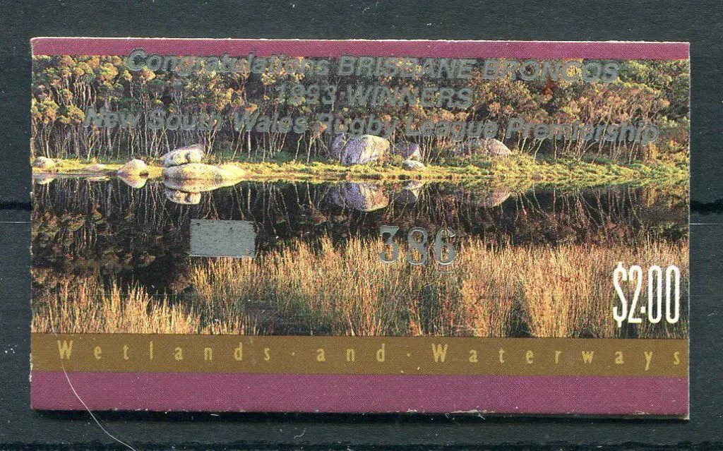 1992 $2 Wetlands ovptd "Congratulations BRISBANE ... Image 1++