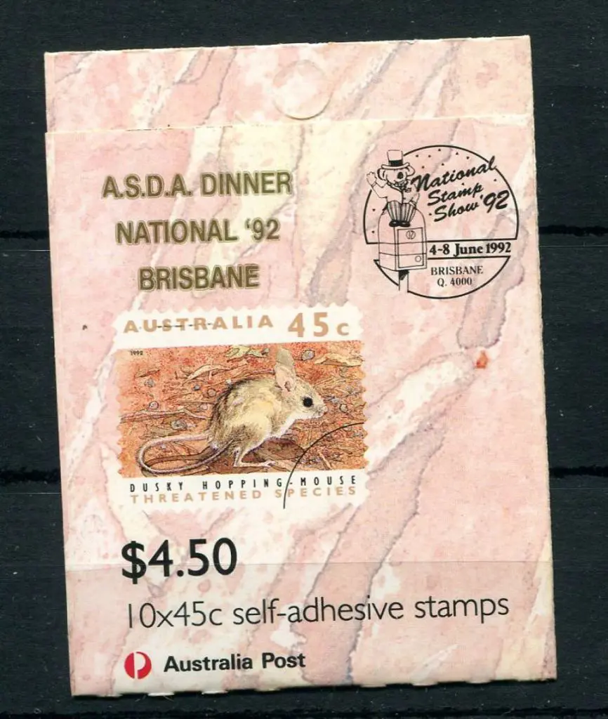 1992 $4.50 Threatened Species ovptd "A.S.D.A. ... Image 1++