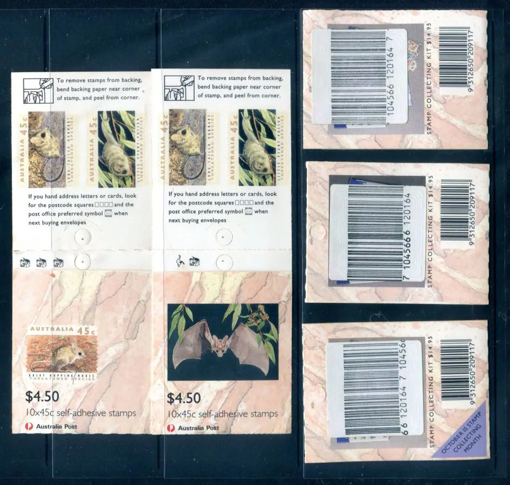 1992 $4.50 Threatened Species all with the large ... Image 1++