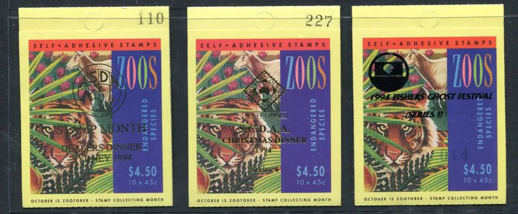1994 $4.50 Zoos ovptd "ASDA STAMP MONTH Dealers ... Image 1++