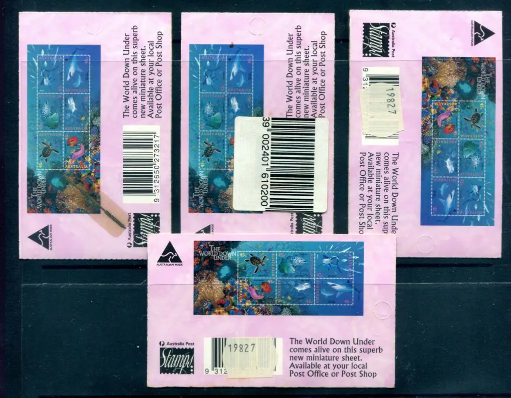 1995 $4.50 World Down Under x 3 each with ... Image 1++