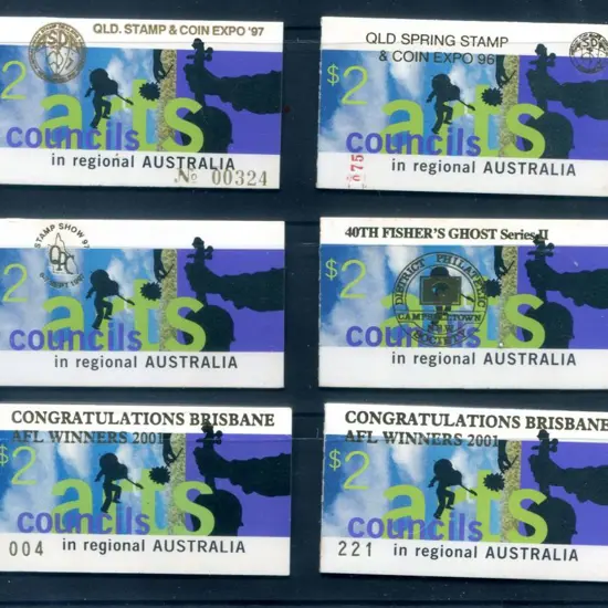 1996 $2 Arts Council ovptd "Congratulations ...