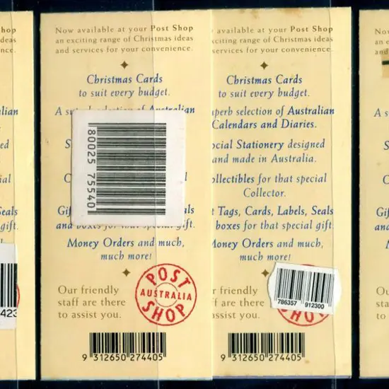 1996 $8 Christmas x 4 all with a different type of ...