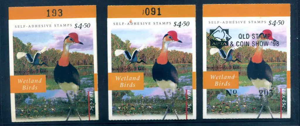 1997 $4.50 Wetlands Birds ovptd "Northern Beaches ... Image 1++