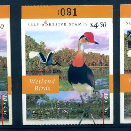 1997 $4.50 Wetlands Birds ovptd "Northern Beaches ...