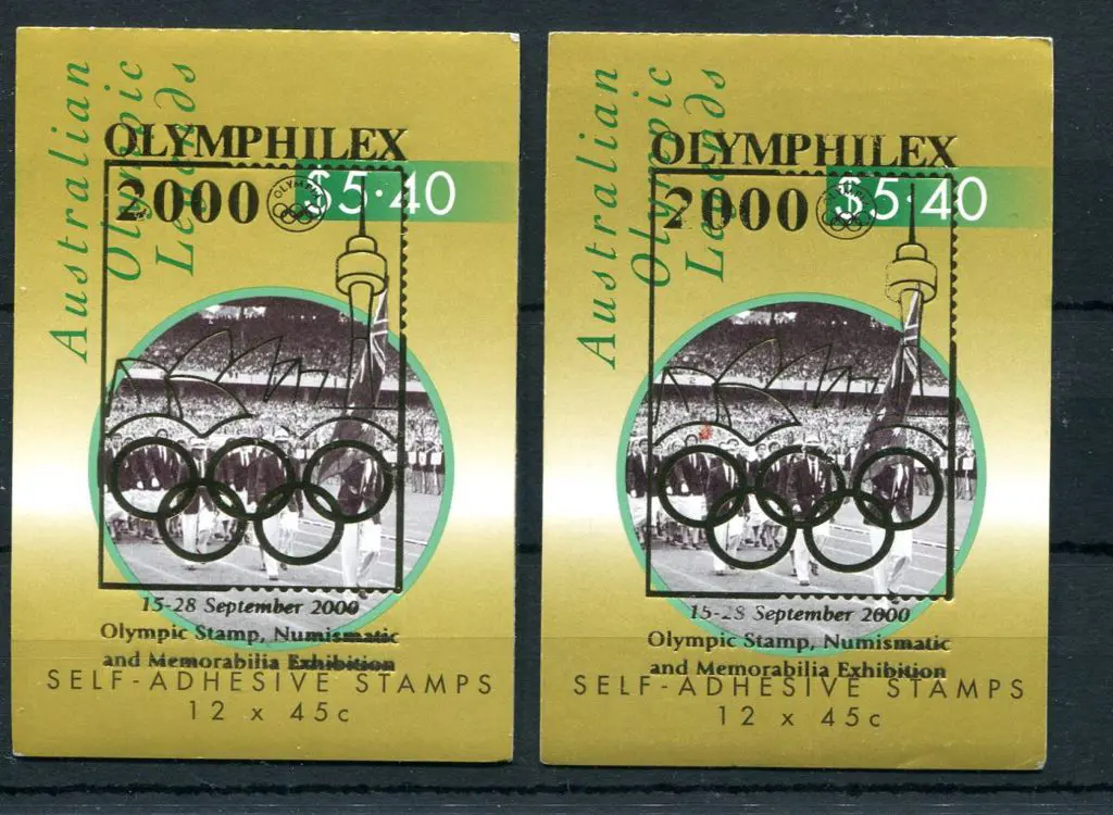 1998 $4.50 Olympic Legends ovptd "OLYMPPHILEX 2000 ... Image 1++