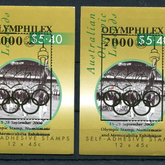 1998 $4.50 Olympic Legends ovptd "OLYMPPHILEX 2000 ...