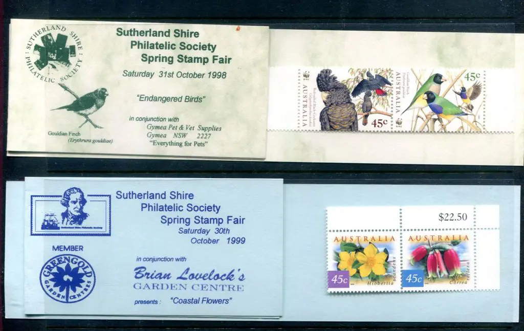 1998 & 1999 Sutherland Shire Philatelic Society ... Image 1++