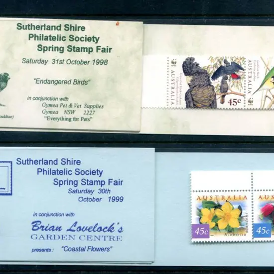 1998 & 1999 Sutherland Shire Philatelic Society ...
