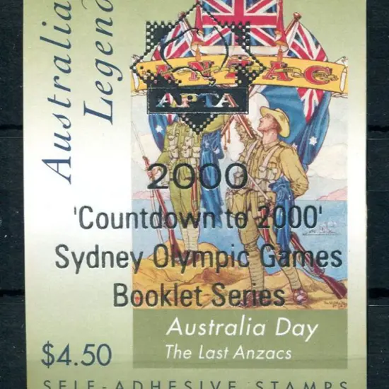2000 $4.40 ANZAC Legends ovptd "APTA Countdown to ...