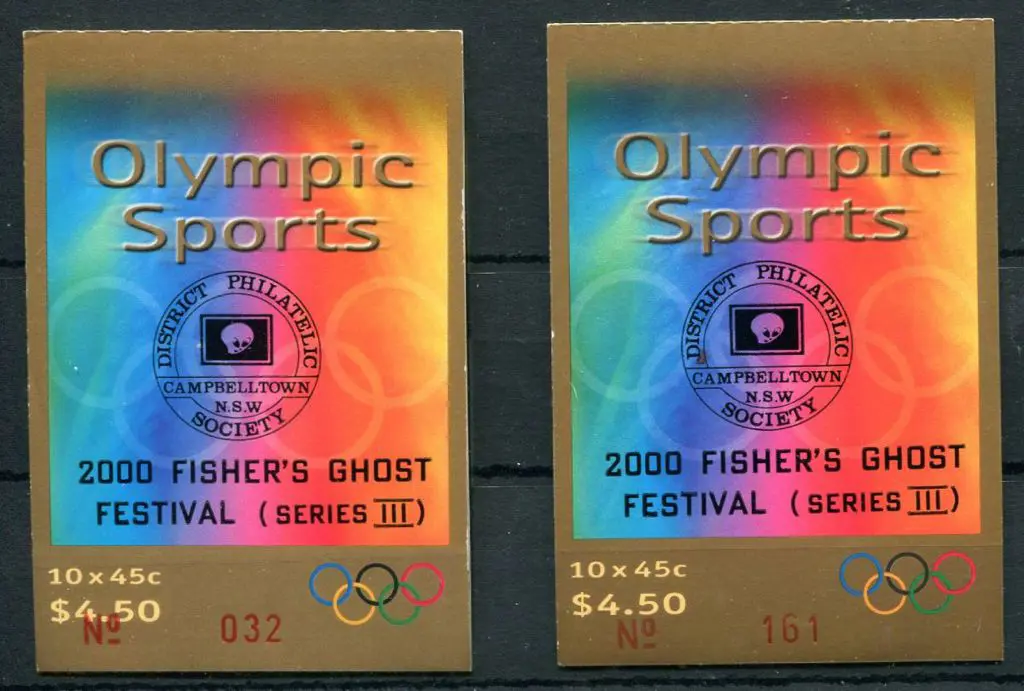 2000 $4.50 Olympic Sports ovptd "Campbelltown ... Image 1++