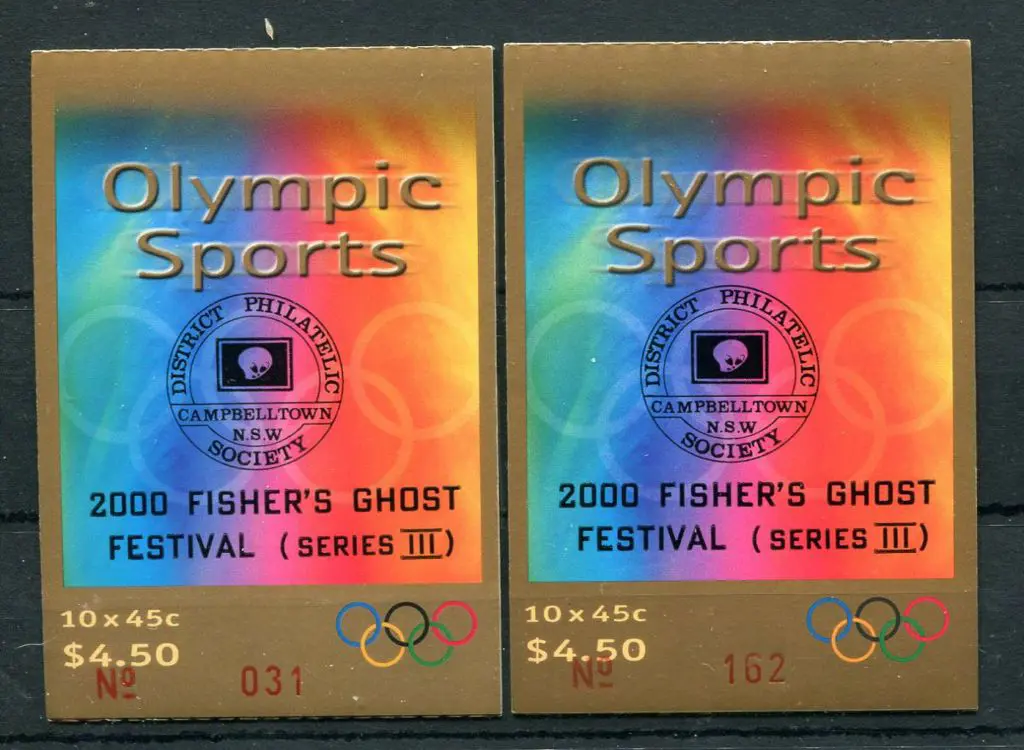 2000 $4.50 Olympic Sports ovptd "Campbelltown ... Image 1++