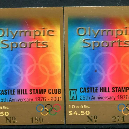 2000 $4.50 Olympic Sports ovptd "Castle Hill Stamp ...