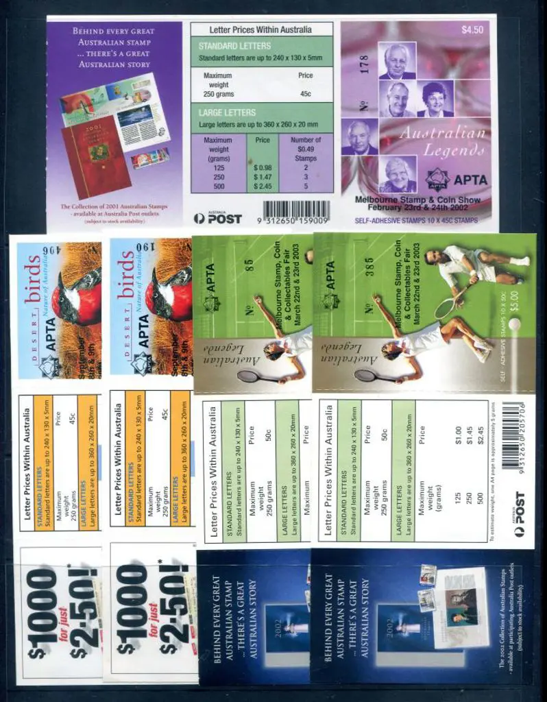 2001 $4.50 Desert Birds ovptd "APTA Melbourne ... Image 1++