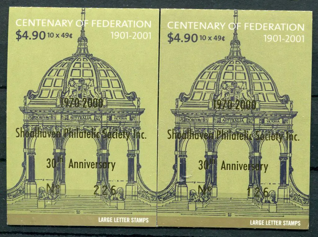 2001 $4.90 Federation ovptd "1970-2000 Shoalhaven ... Image 1++