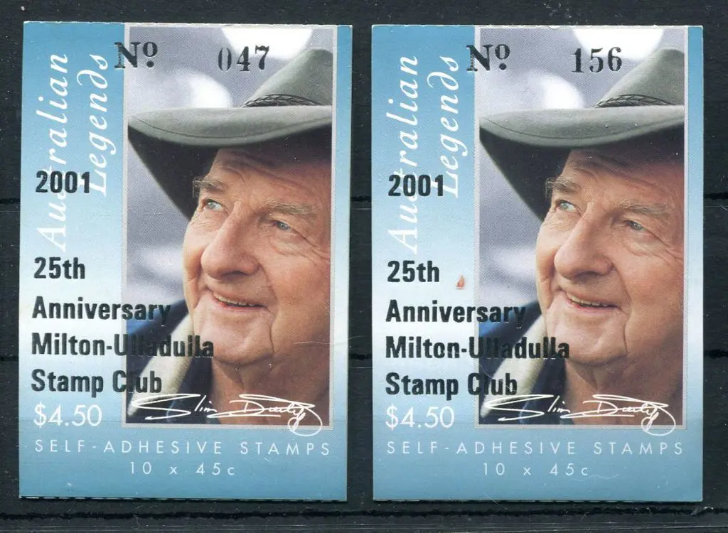2001 $4.50 Slim Dusty Legend ovptd "2001 25th ... Image 1++