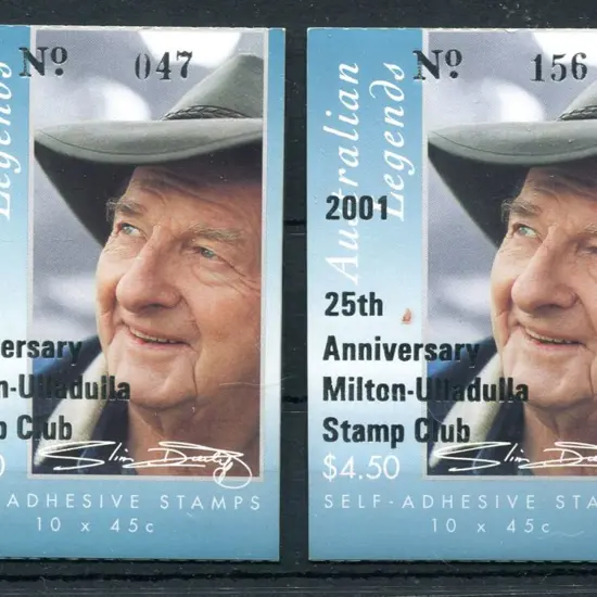 2001 $4.50 Slim Dusty Legend ovptd "2001 25th ...