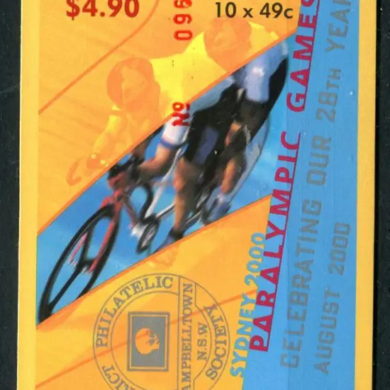 2001 $4.90 Paralympic Games ovptd "Campbelltown ...