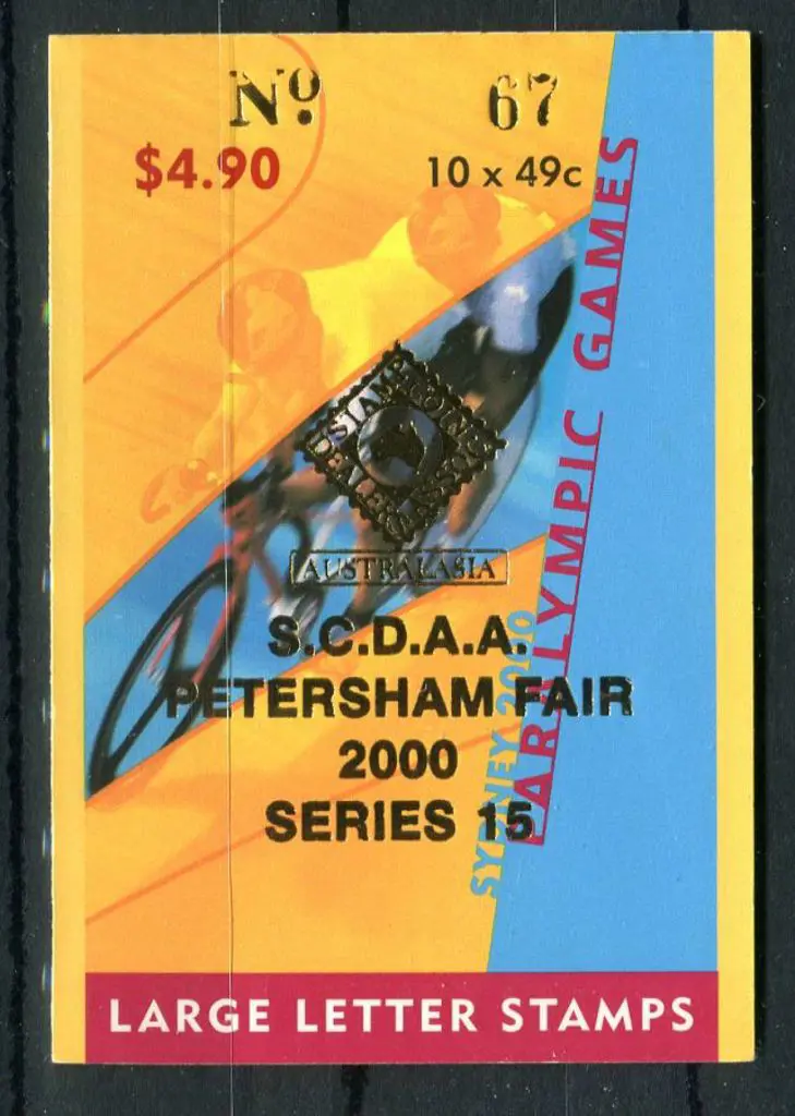 2001 $4.90 Paralympic Games ovptd "S.C.D.A.A. ... Image 1++