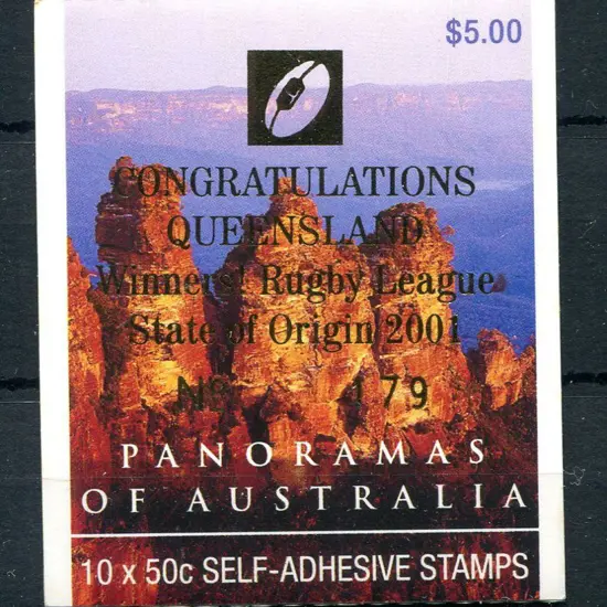 2001 $5 Panoramas Int Post ovptd "Congratulations ...