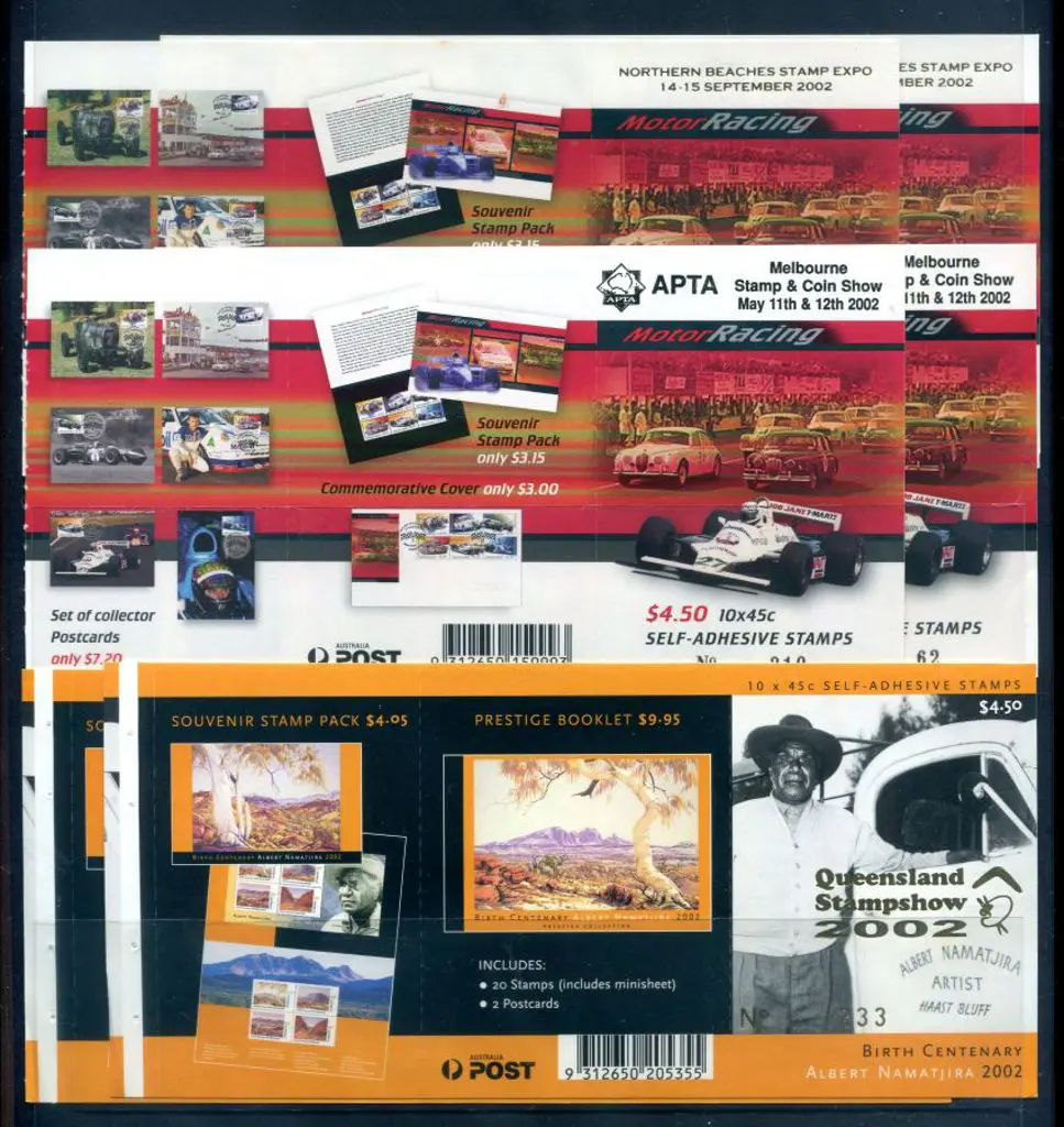 2002 $4.50 Motor Racing ovptd "APTA Melbourne ... Image 1++