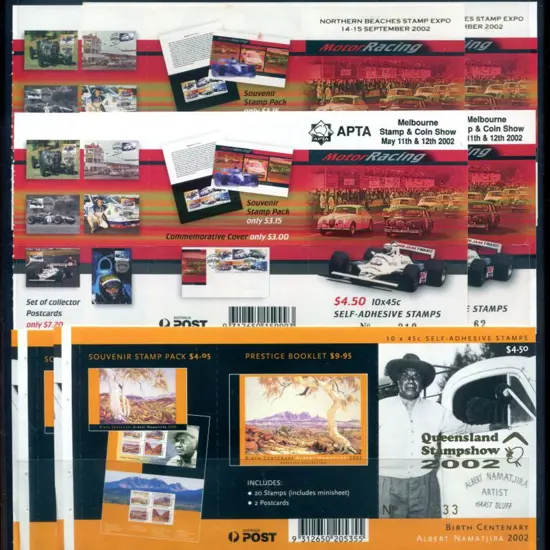 2002 $4.50 Motor Racing ovptd "APTA Melbourne ...