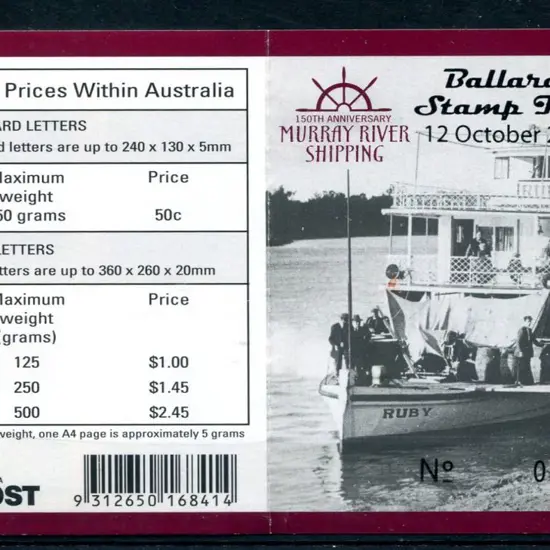 2003 $5 Murray River Shipping ovptd "Ballarat ...