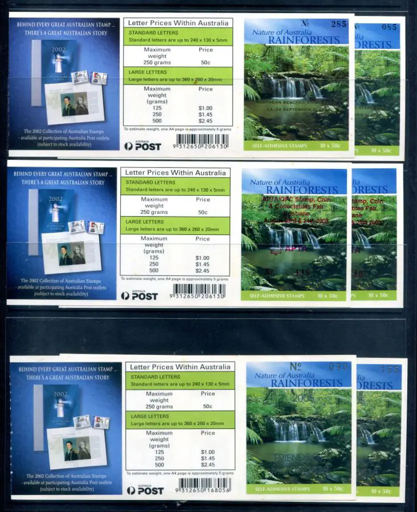 2003 $5 Rainforests ovptd "APTA/QPC Stamp, Coin & ... Image 1++