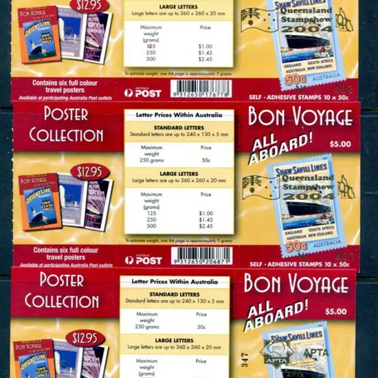 2004 $5 Bon Voyage with "Queensland Stampshow ...