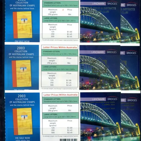 2004 Bridges ovptd "ANDA/APTA Sydney April 2004", ...