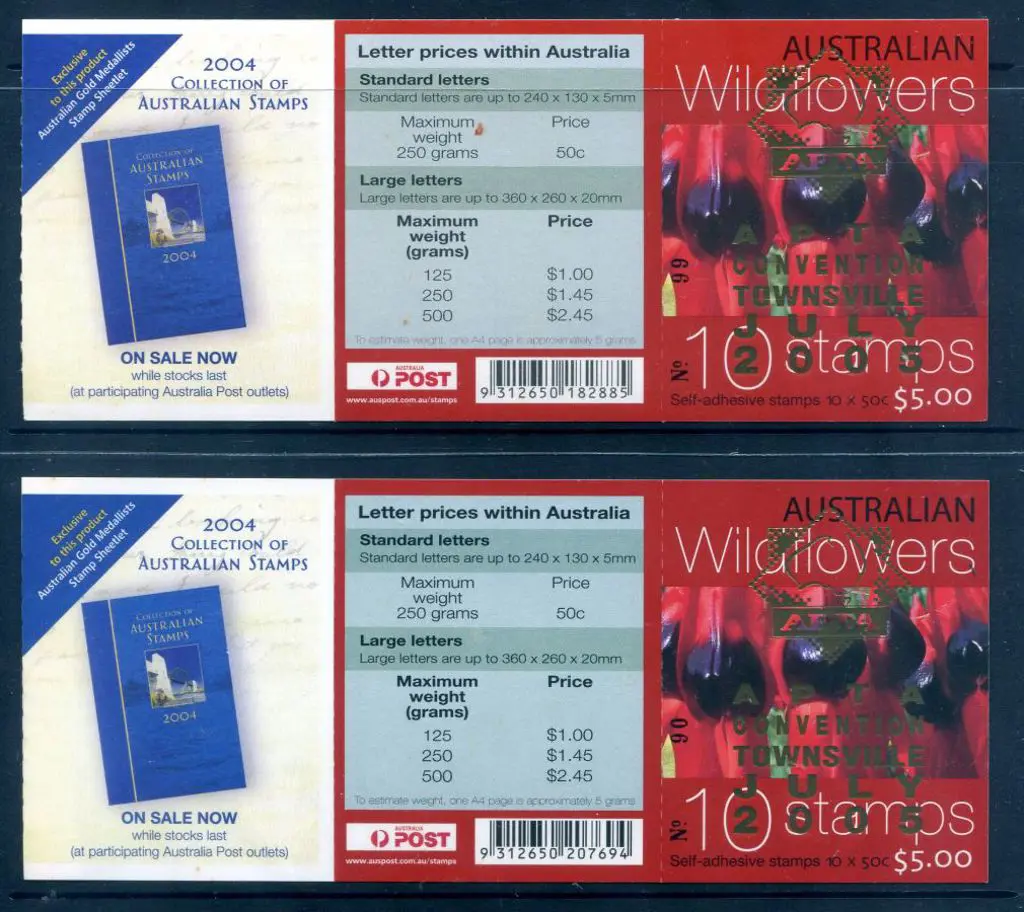 2005 $4.50 Wildflowers ovptd in gold "APTA ... Image 1++