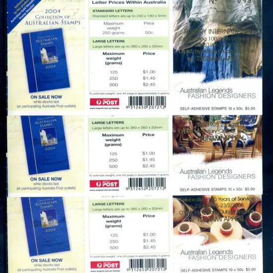 2005 $5 Legends set of 3 all ovptd "Rotary ...